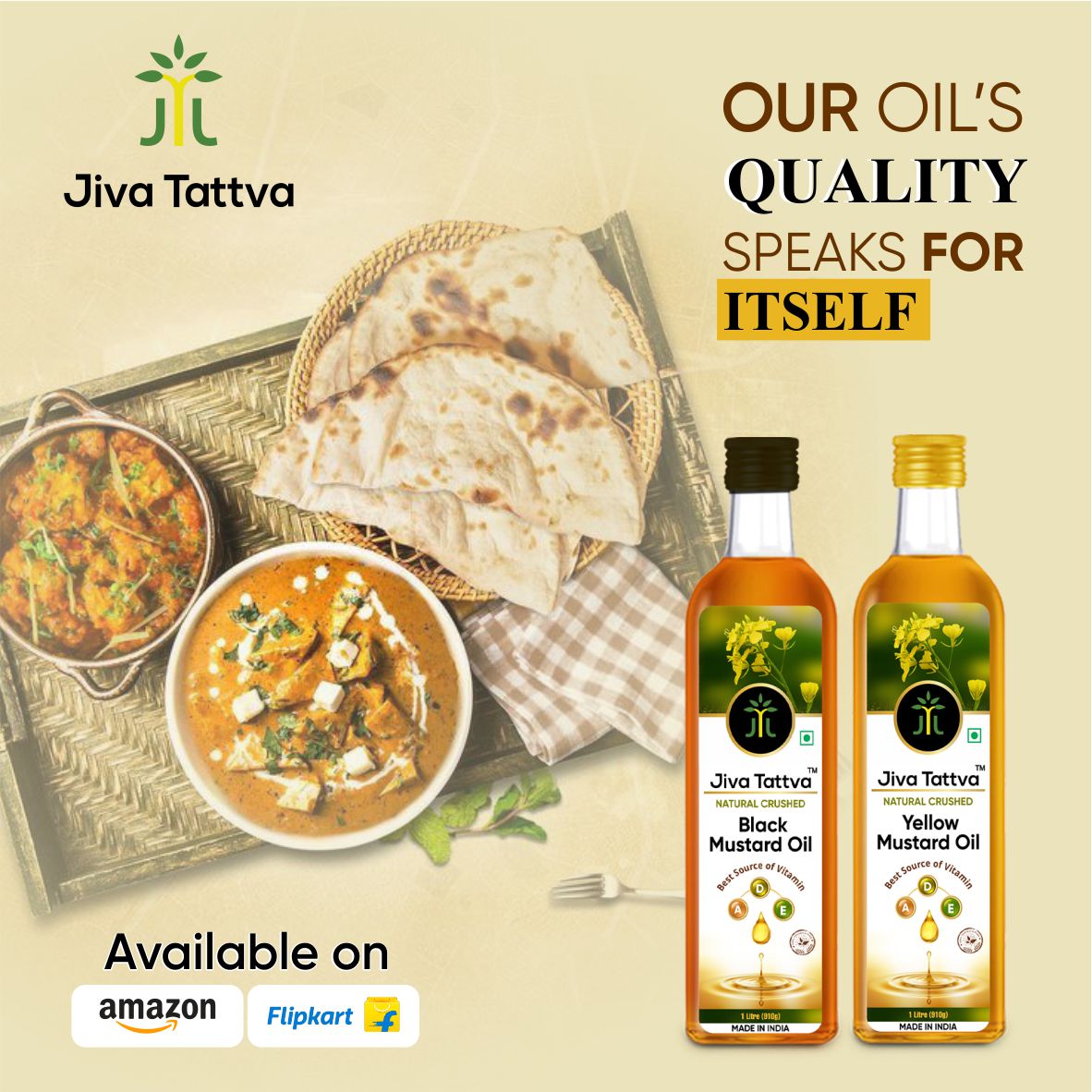 Jiva Tattva Yellow & Black Mustard Oil Combo