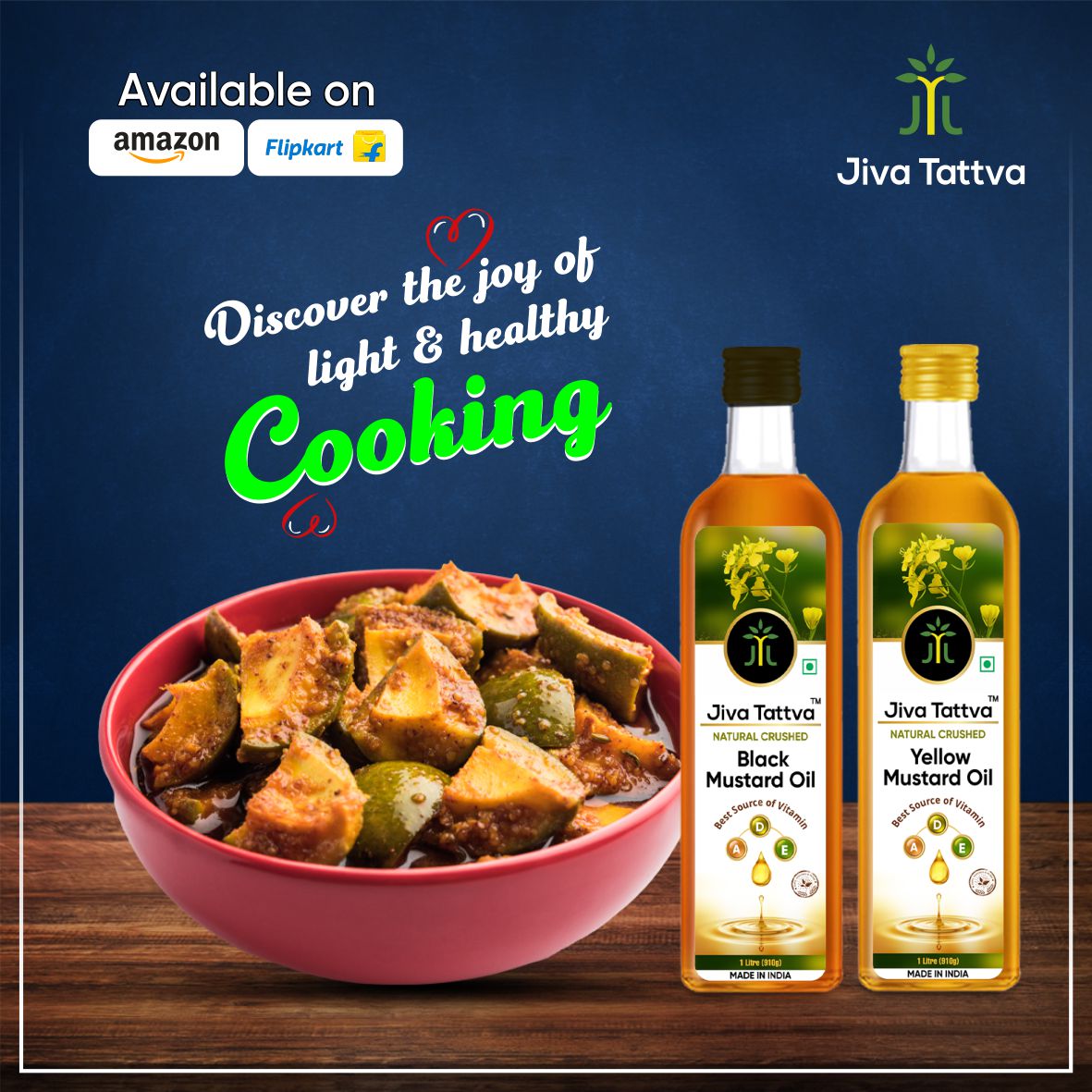 Jiva Tattva Yellow & Black Mustard Oil Combo