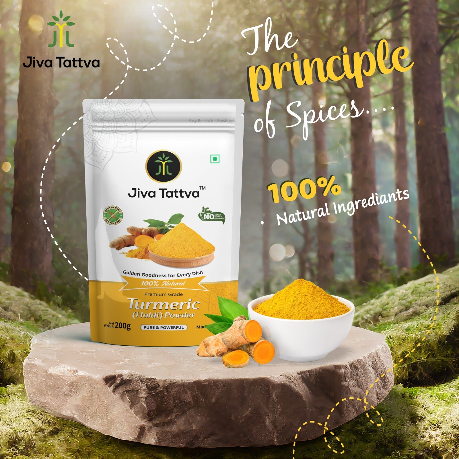 Jiva Tattva Turmeric (Haldi) Powder - 200g