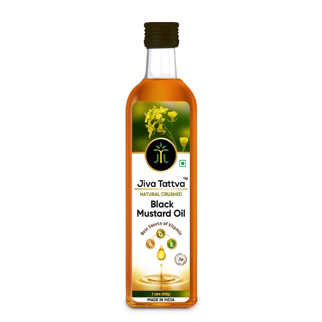 Jiva Tattva Black Mustard Oil 1L bottle